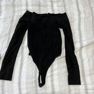 free people off shoulder body suit